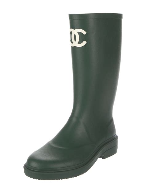 chanel green rain boots|Chanel rain boots size 36.5.